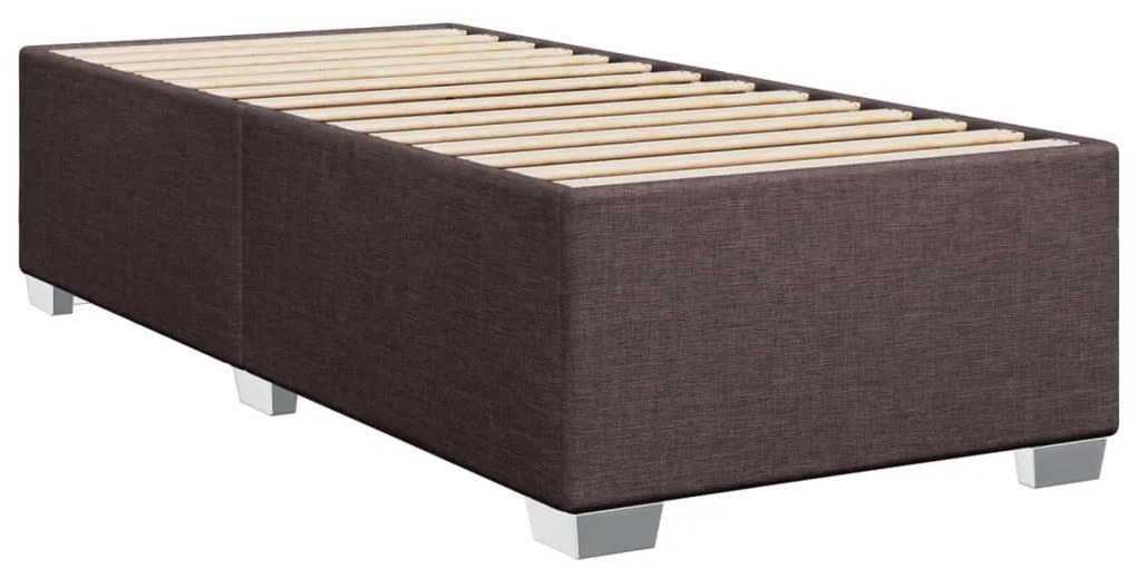 ΚΡΕΒΑΤΙ BOXSPRING ΜΕ ΣΤΡΩΜΑ ΣΚΟΥΡΟ ΚΑΦΕ 100X200 ΕΚ. ΥΦΑΣΜΑΤΙΝΟ 3292709