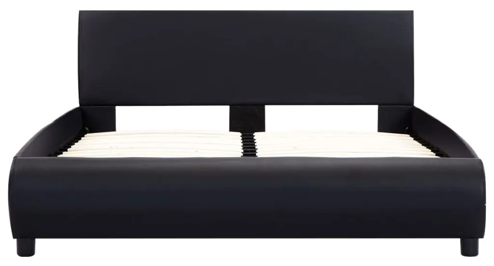 vidaXL Πλαίσιο Κρεβατιού Μαύρο 140 x 200 εκ. από Συνθετικό Δέρμα