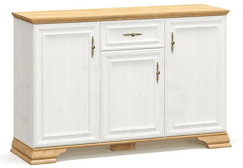 ΜΠΟΥΦΕΣ JADEN PAKOWORLD GOLDEN OAK-ΛΕΥΚΟ ANTIQUE 137,5X39X88,5ΕΚ