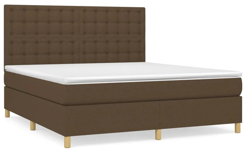 ΚΡΕΒΑΤΙ BOXSPRING ΜΕ ΣΤΡΩΜΑ ΣΚΟΥΡΟ ΚΑΦΕ 180X200 ΕΚ ΥΦΑΣΜΑΤΙΝΟ 3142676