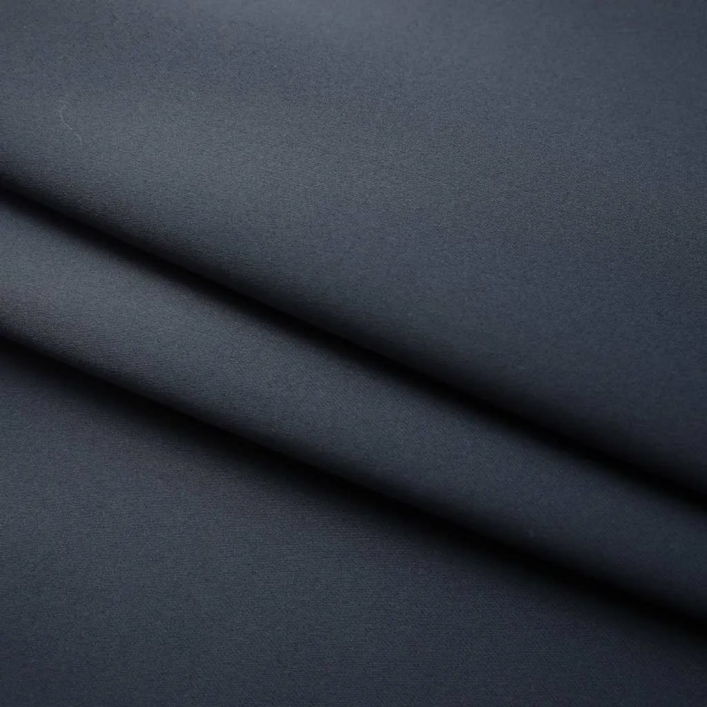 vidaXL Κουρτίνες Συσκότισης με Γάντζους 2 τεμ. Ανθρακί 140 x 225 εκ.