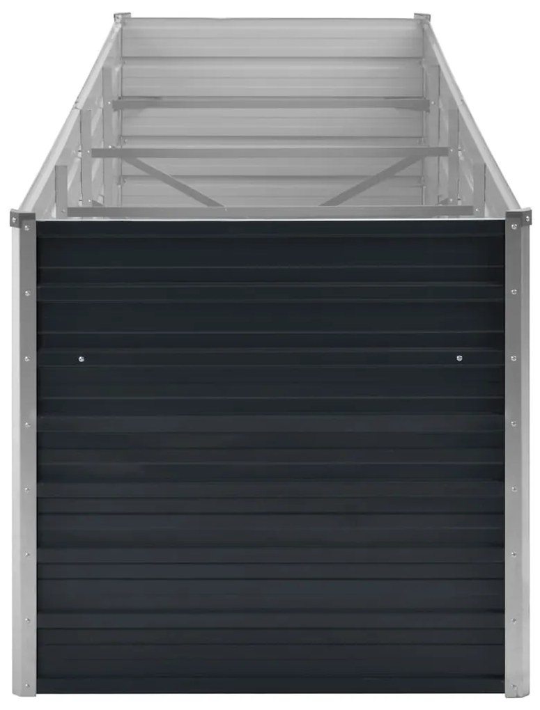 vidaXL Ζαρντινιέρα Υπερυψωμένη Ανθρακί 320x80x77 εκ. Γαλβαν. Χάλυβας