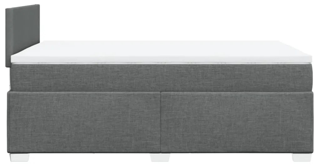 ΚΡΕΒΑΤΙ BOXSPRING ΜΕ ΣΤΡΩΜΑ ΣΚΟΥΡΟ ΓΚΡΙ 120X190 ΕΚ ΥΦΑΣΜΑΤΙΝΟ 3288121