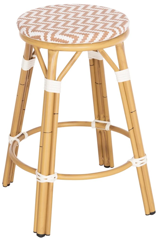 ΣΚΑΜΠΟ ΑΛΟΥΜΙΝΙΟΥ ΜΕΣ.ΥΨΟΥΣ CHINO HM6286.04 BAMBOO LOOK ΦΥΣΙΚΟ &amp; TEXTILENE 43x43x65Υεκ