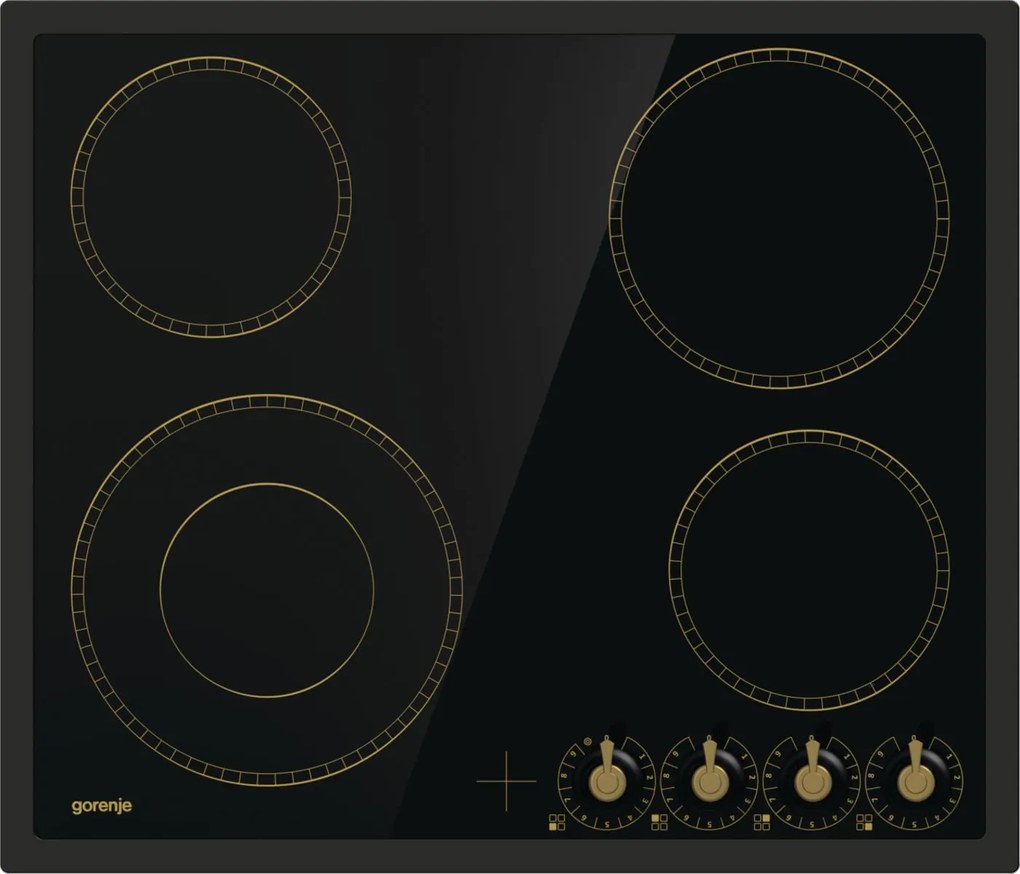 Εστία κεραμική Gorenje Classico Μαύρη EC642CLB 59.5x51x9.2 εκ.