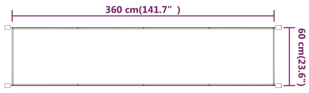 vidaXL Τέντα Κάθετη Taupe 60 x 360 εκ. από Ύφασμα Oxford