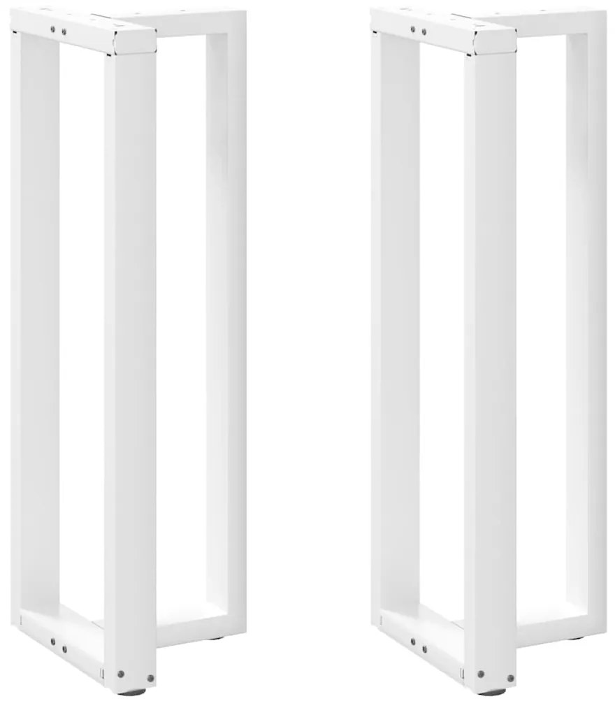 Πόδια Τραπεζιού Μπαρ σε Σχήμα Τ, 2 τεμ. Λευκά 40x35x(110-111) εκ. Ατσάλι