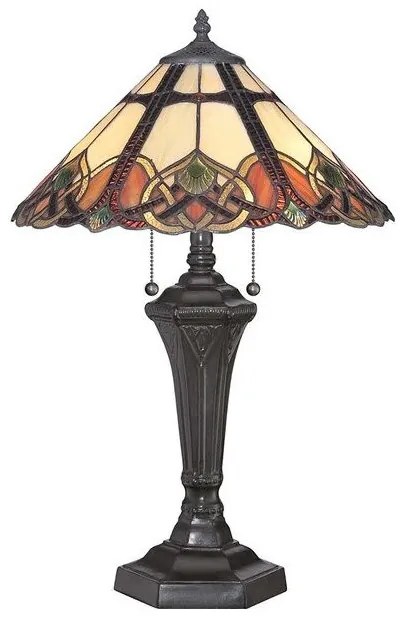 Επιτραπέζιο Φωτιστικό 2xE27  Μπρονζέ Tiffany  Cambridge QZ-CAMBRIDGE-TL Elstead Lighting-QZ-CAMBRIDGE-TL-Μπρονζέ QZ-CAMBRIDGE-TL