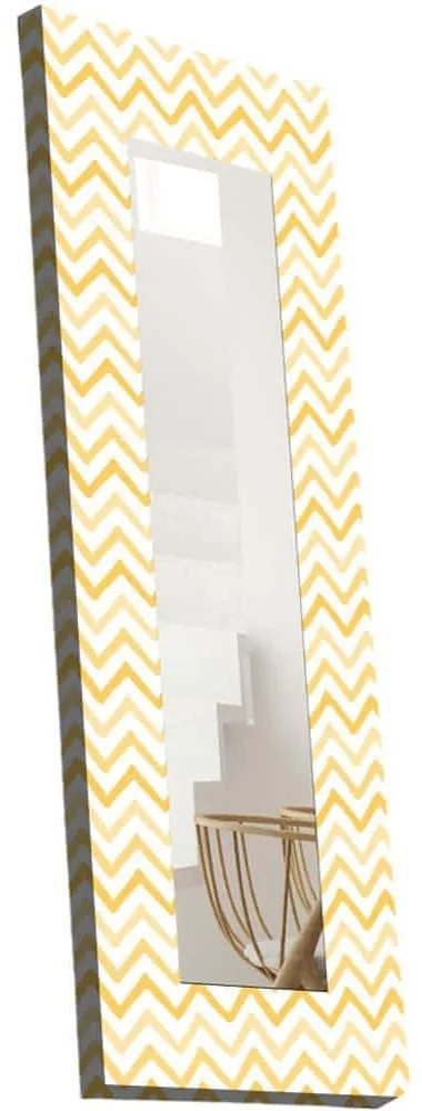 Καθρέπτης Τοίχου 814MVT1108 40x120cm Yellow-White Wallity Ξύλο,Καμβάς