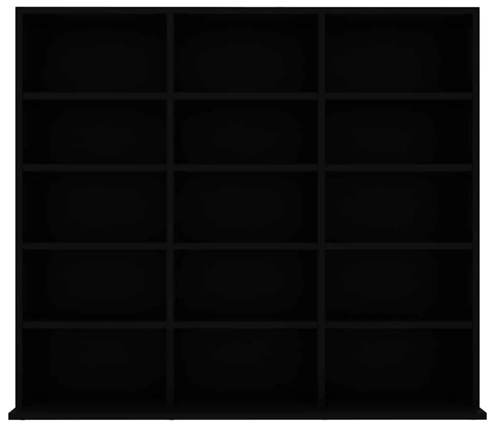 vidaXL Έπιπλο για CD Μαύρο 100 x 23 x 89,5 εκ. από Επεξ. Ξύλο