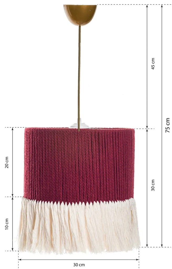 ΦΩΤΙΣΤΙΚΟ ΟΡΟΦΗΣ ΚΡΕΜΑΣΤΟ ΑΠΟ ΣΧΟΙΝΙ ΜΠΟΡΝΤΟ ΛΕΥΚΟ HM7653.06 Φ30x80Y εκ.