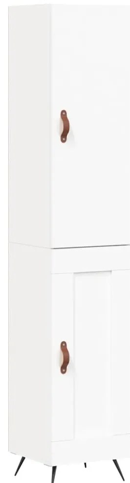 vidaXL Ντουλάπι Λευκό 34,5 x 34 x 180 εκ. από Επεξεργασμένο Ξύλο