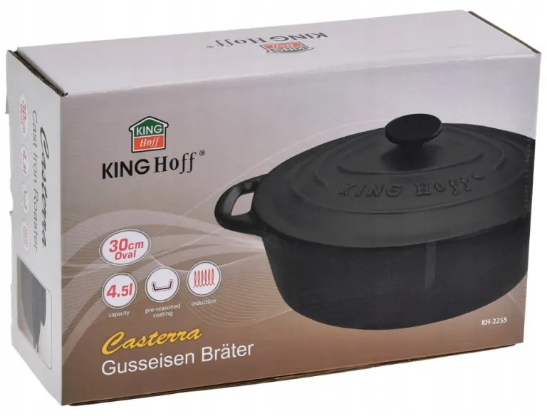 Γάστρα Klausberg KH 2255, 4.5 l Μαντεμένιο, Επαγωγικό, Μαύρο