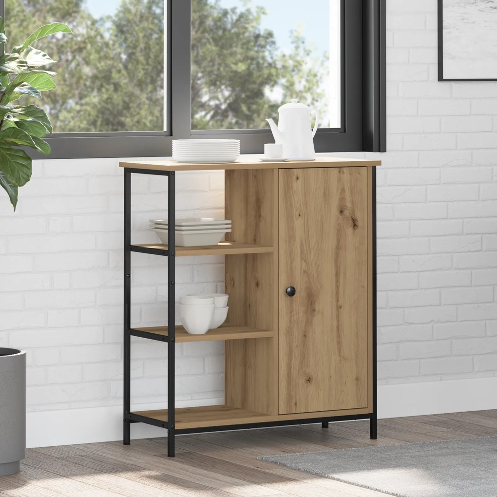 vidaXL Μπουφές Από Δρυς 70x30x80 εκ. Επεξεργασμένο Ξύλο