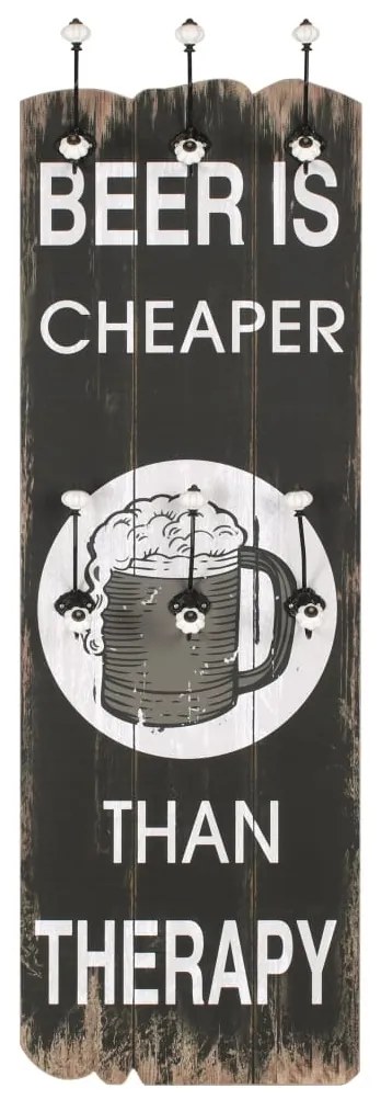 vidaXL Κρεμάστρα Τοίχου με 6 Γάντζους 120 x 40 εκ.