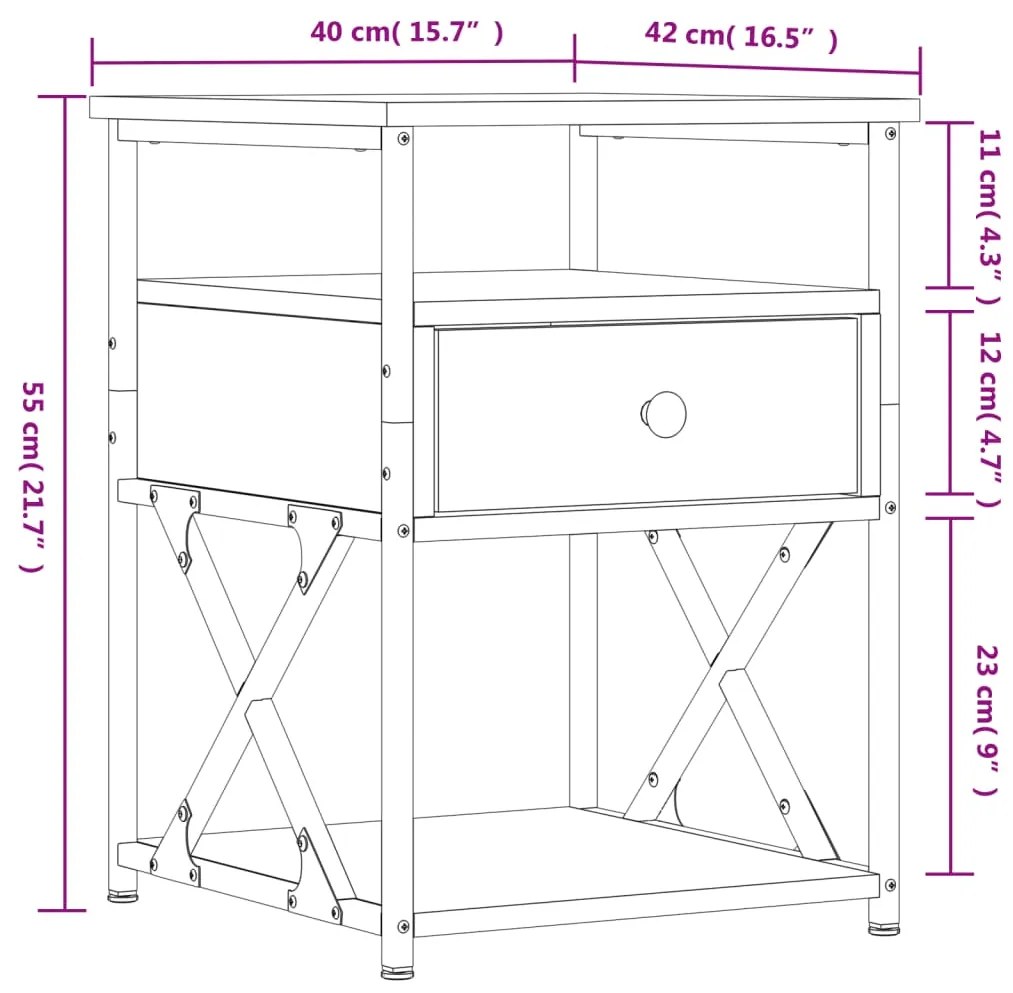 ΚΟΜΟΔΙΝΑ 2 ΤΕΜ. ΚΑΦΕ ΔΡΥΣ 40X42X55 ΕΚ. ΑΠΟ ΕΠΕΞΕΡΓΑΣΜΕΝΟ ΞΥΛΟ 826082