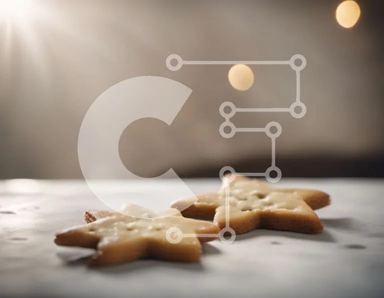 Intra Συλλεκτικό Ξύλινο Παζλ Plywood  4mm - Cookies σε σχήμα αστεριού στο τραπέζι με φωτισμένο φόντο Σε Ξύλινο Κουτί - Διαστάσεις: 10x10 cm – 25 κομμάτια