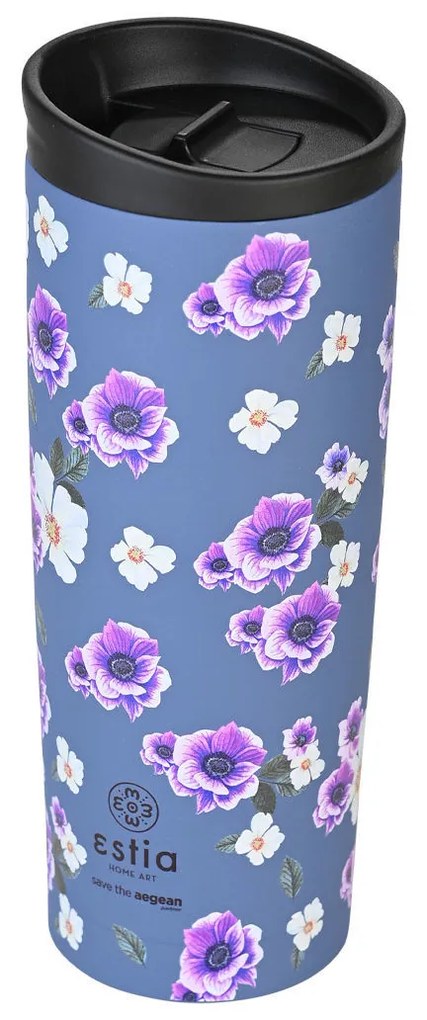 Θερμός 450ml Travel Mug Save the Aegean Garden Blue Estia Home Art 01-20415