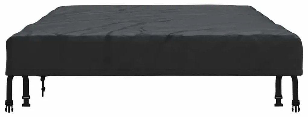 vidaXL Κάλυμμα Τραπέζι Μονόχρωμο Μαύρο 102 x 202 x 15 εκ ύφασμα