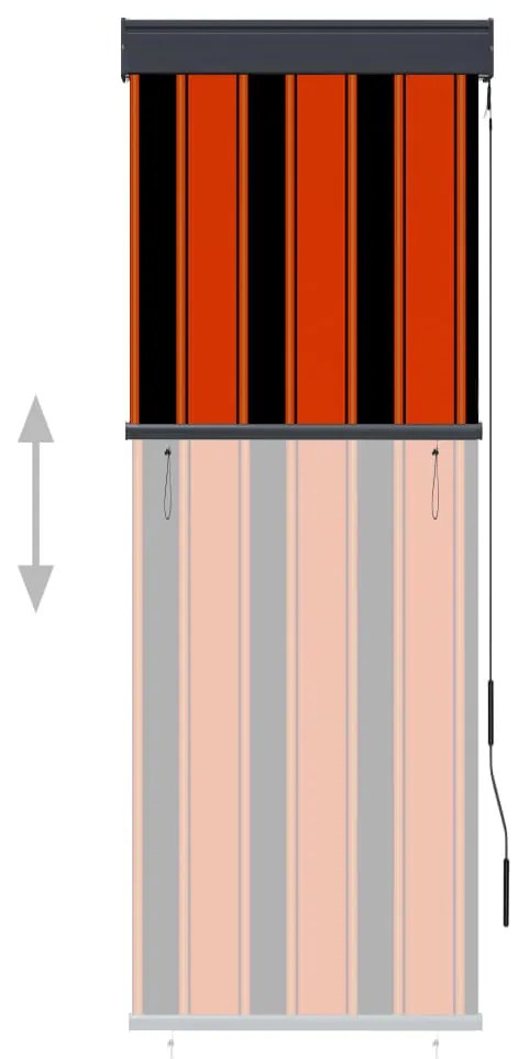 vidaXL Στόρι Σκίασης Ρόλερ Εξωτερικού Χώρου Πορτοκαλί/Καφέ 60x250 εκ.