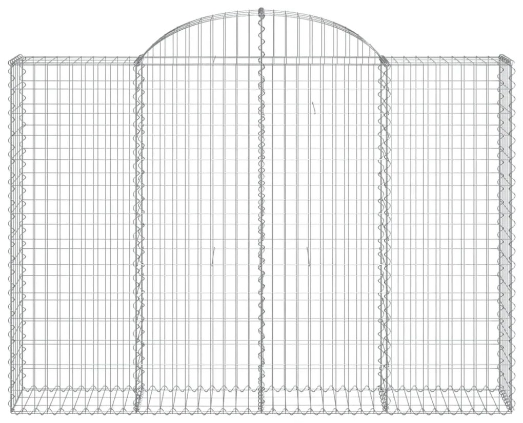 vidaXL Συρματοκιβώτια Τοξωτά 8 τεμ. 200x30x140/160 εκ. Γαλβαν. Ατσάλι