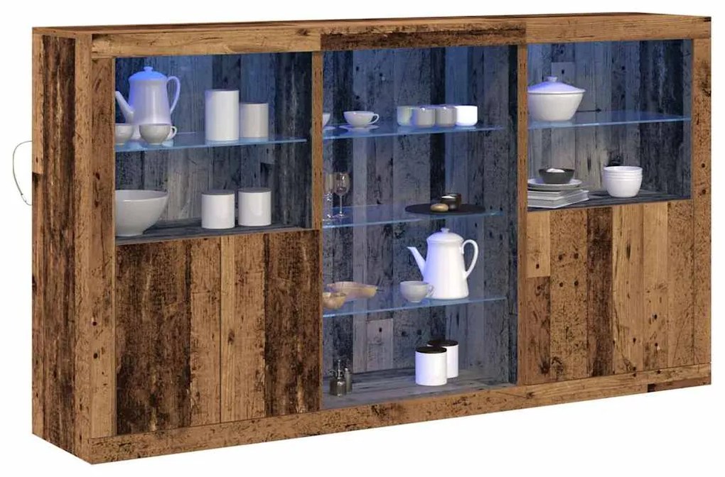 vidaXL Πλαϊνό γραφείο Παλαιό ξύλο 181.5 x 37 x 100 εκ