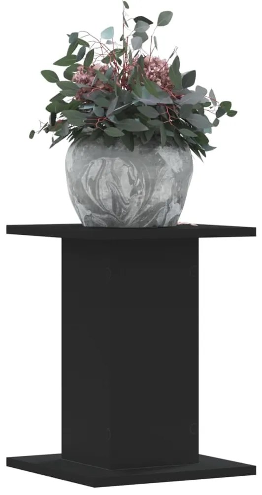vidaXL Βάσεις Φυτών 2 τεμ. Μαύρες 30x30x40 εκ. από Επεξεργασμένο Ξύλο