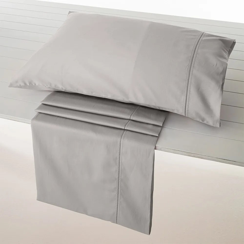 Παπλωματοθήκη Nemesis-304 (Σετ 3τμχ) Light Grey Vesta Home Υπέρδιπλo 260x240cm 100% Βαμβακοσατέν