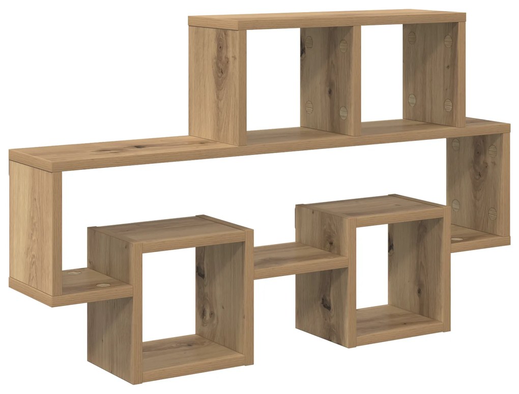 vidaXL Ράφι Τοίχου artisan δρυς 82 x 15 x 51 εκ Επεξεργασμένο ξύλο