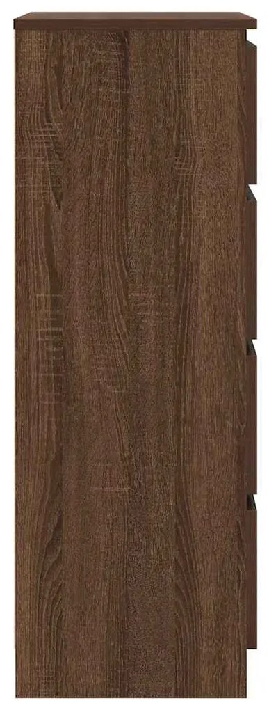 vidaXL Συρταριέρα Καφέ Δρυς 60 x 35 x 98,5 εκ. από Επεξεργασμένο Ξύλο