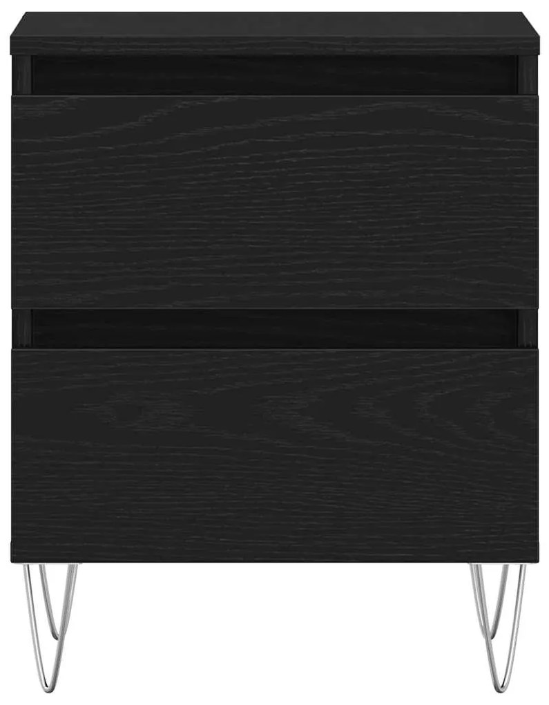 vidaXL Κομοδίνο 2 pcs Μαύρη δρυς 40 x 35 x 50 εκ. Επεξεργασμένο ξύλο