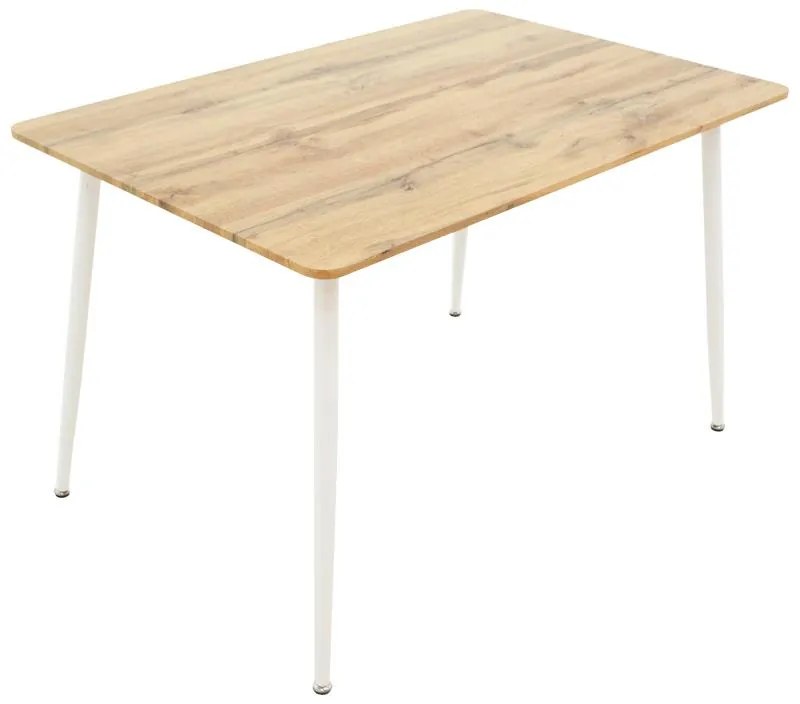 Σετ Τραπεζαρίας Ezra-Cuba C004 σετ 5τεμ pp-mdf σε λευκή-sonoma απόχρωση 120x80x75εκ 120x80x75 εκ.