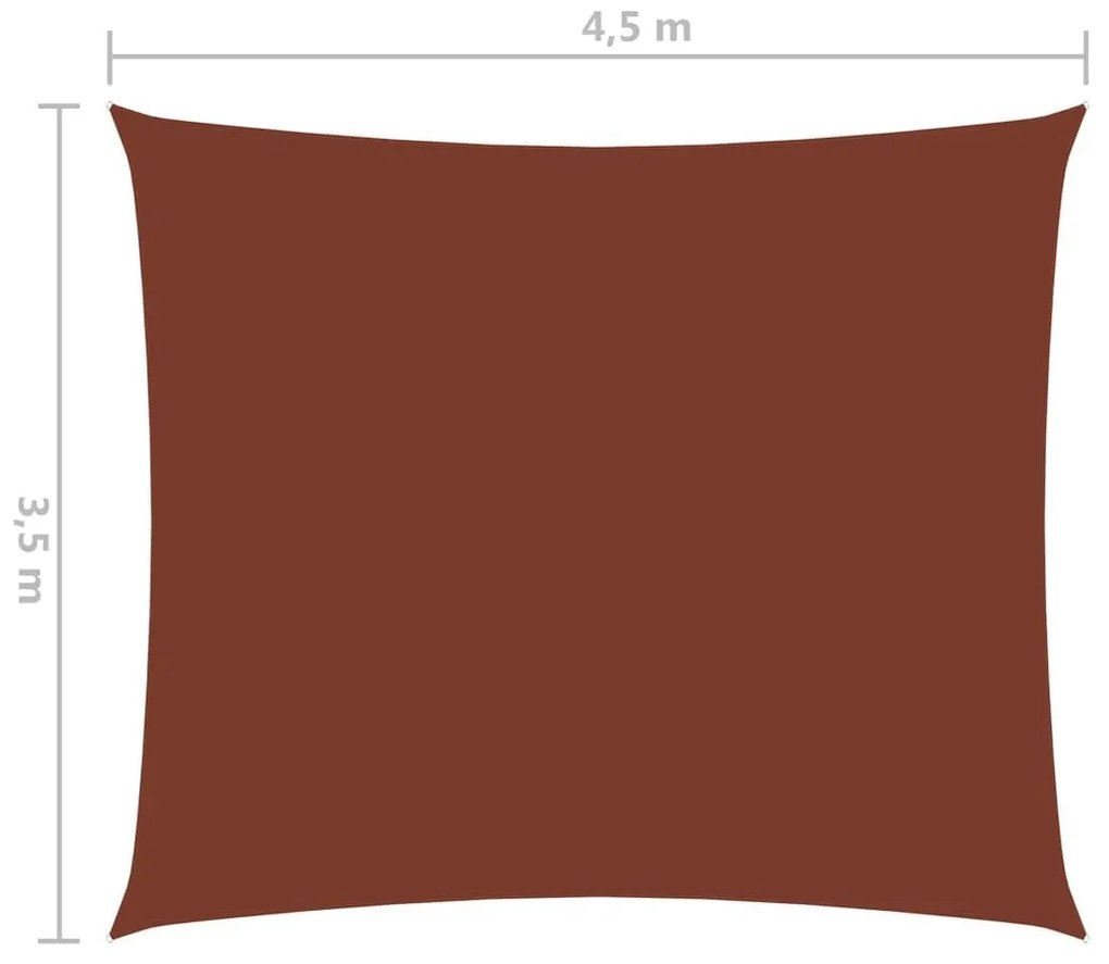 Πανί Σκίασης Ορθογώνιο Τερακότα 3,5 x 4,5 μ. από Ύφασμα Oxford - Καφέ
