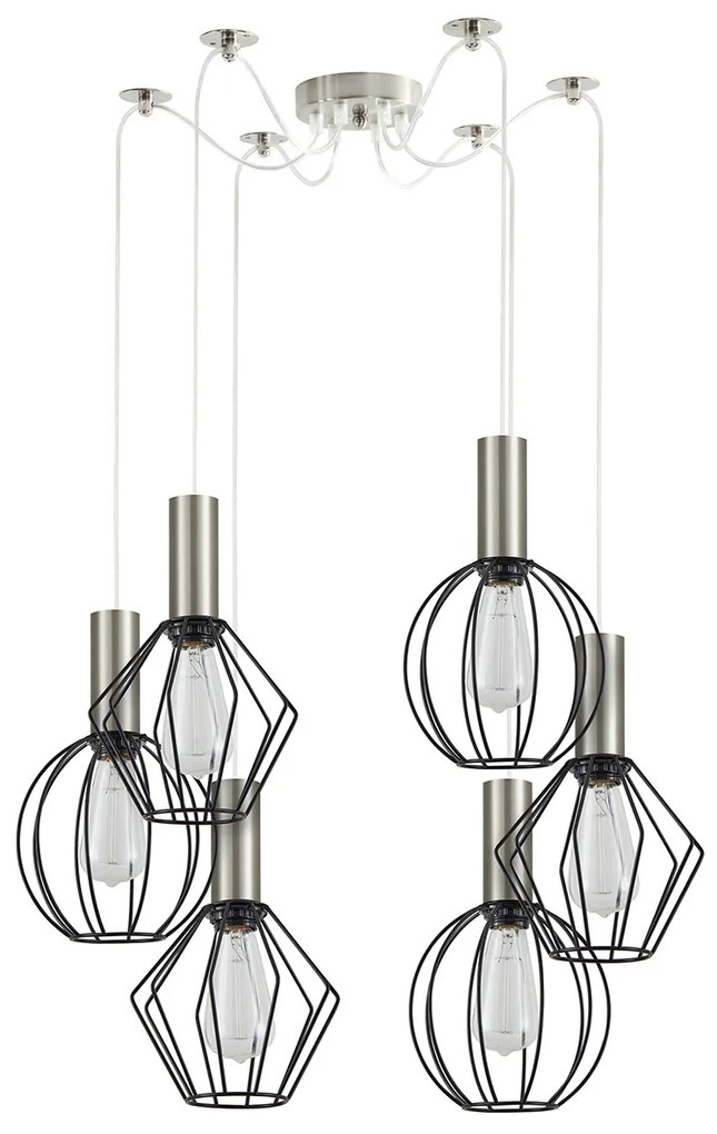 Φωτιστικό Οροφής Πολύφωτο Homelighting Adept Flex 77-8923 Nickel