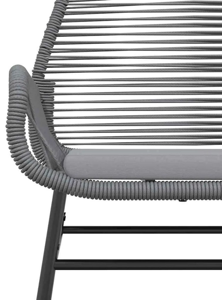 vidaXL Σετ Τραπεζαρίας Κήπου 7 τεμ. Γκρι Συνθ.Ρατάν/Γυαλί με Μαξιλάρια