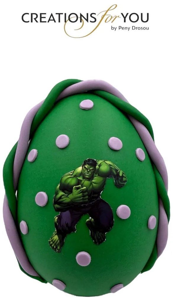 Τύπου Χάλκ -Hulk Avengers Αρωματική λαμπάδα ν.1 - Σετ Λαμπάδα και πλάτη με βάση