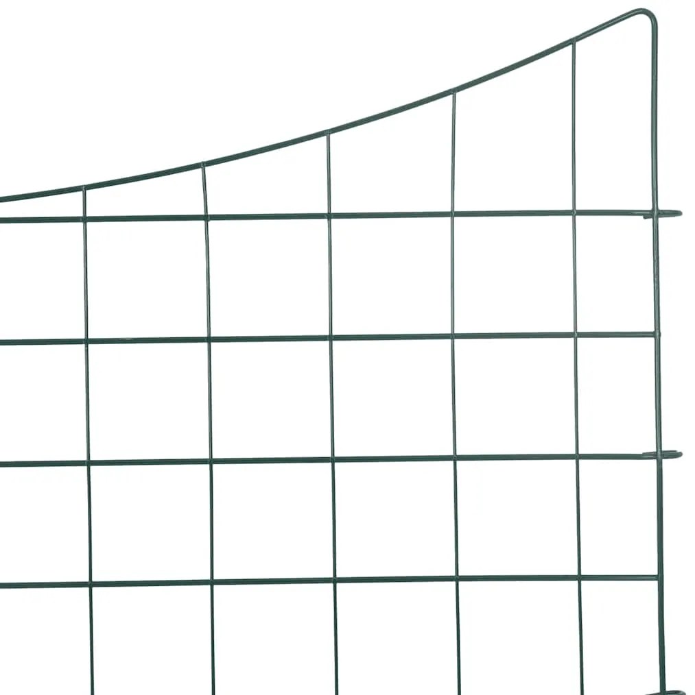 vidaXL Σετ φράχτη για λιμνούλες 5 pcs Πράσινο 100 x 50 cm Ατσάλι