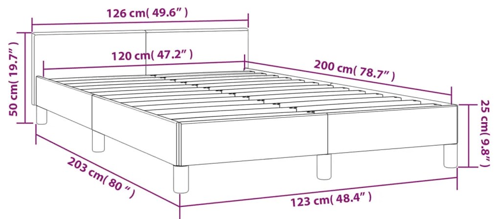 ΠΛΑΙΣΙΟ ΚΡΕΒΑΤΙΟΥ ΜΕ ΚΕΦΑΛΑΡΙ ΛΕΥΚΟ 120X200 ΕΚ. ΣΥΝΘΕΤΙΚΟ ΔΕΡΜΑ 347490