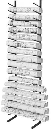 VEVOR Blueprint Storage Rack Vertical Hanging Poster Display Rack 16-Tier