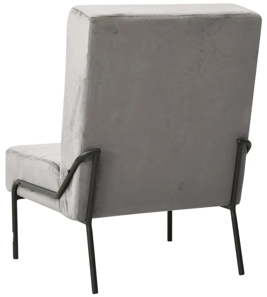 vidaXL Καρέκλα Χαλάρωσης 65 x 79 x 87 Ανοιχτό Γκρι Βελούδινη