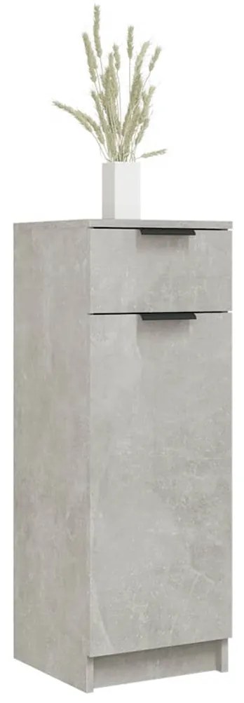 vidaXL Ντουλάπι Μπάνιου Γκρι Σκυροδέματος 32x34x90 εκ. Επεξεργ. Ξύλο