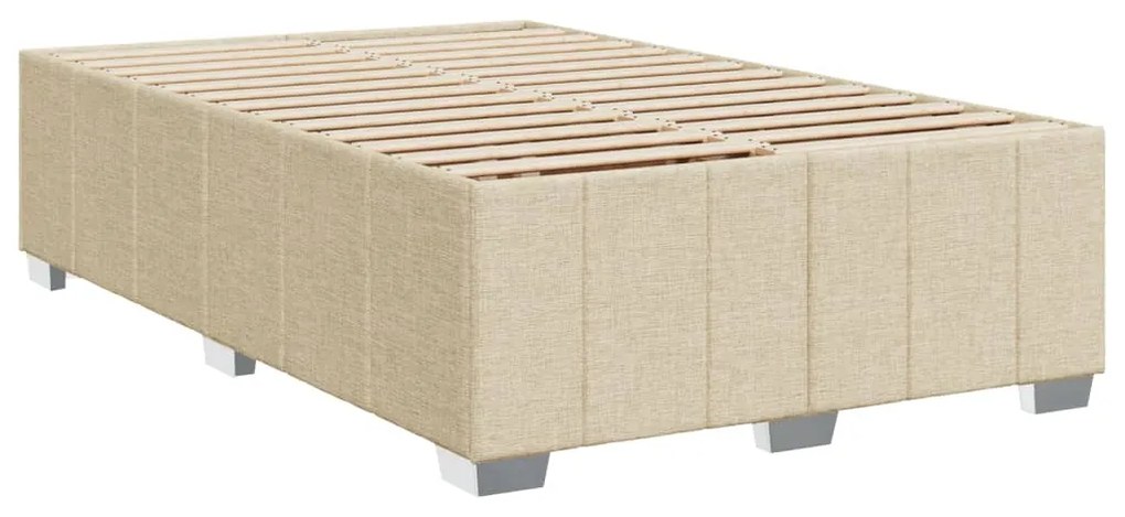 ΚΡΕΒΑΤΙ BOXSPRING ΜΕ ΣΤΡΩΜΑ ΚΡΕΜ 120X190 ΕΚ. ΥΦΑΣΜΑΤΙΝΟ 3289305