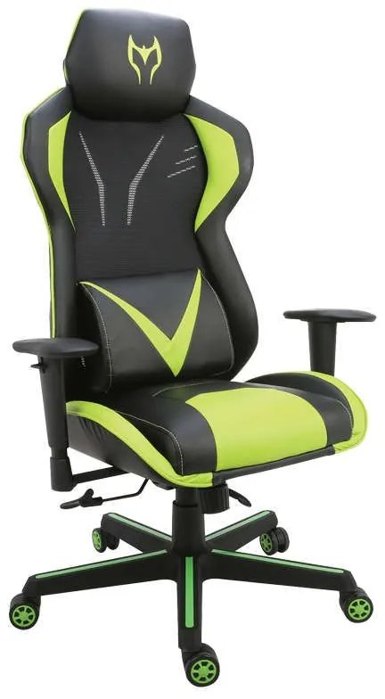 Πολυθρόνα Gaming BS6100-G Μαύρο-Πράσινο 01.0151 72X70X125-133εκ.