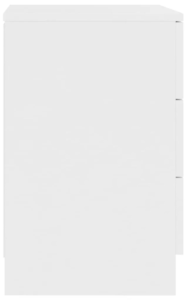 vidaXL Κομοδίνο Λευκό 38 x 35 x 56 εκ. από Μοριοσανίδα