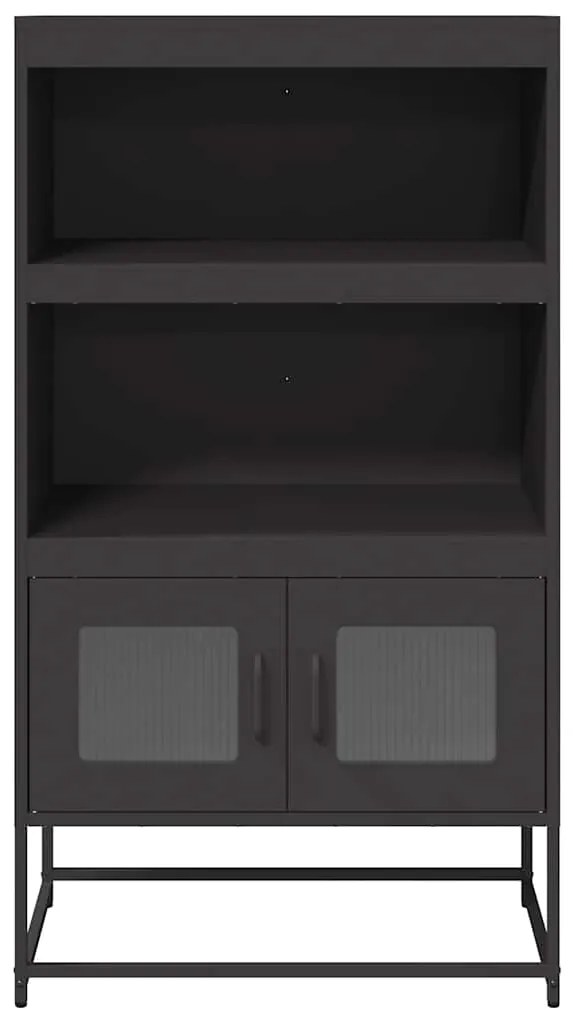 vidaXL Highboard Μαύρο 68x39x123 cm Χάλυβας