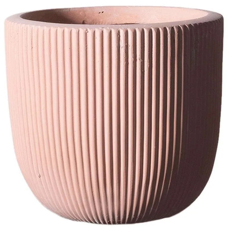 Κασπώ Πήλινο Στρογγυλό Stripe XL D-8940-8 44x44x36,5cm Somon Supergreens Clay