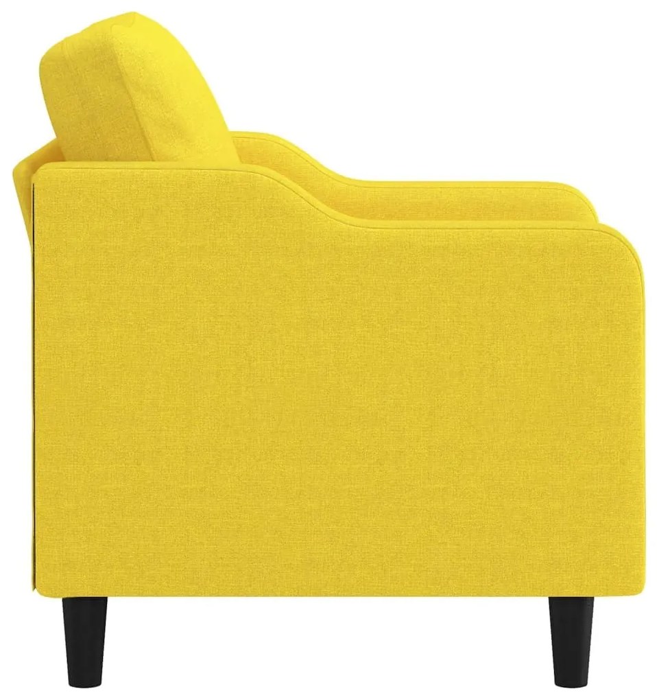 Πολυθρόνα Ανοιχτό Κίτρινη 60 εκ. Υφασμάτινη - Κίτρινο