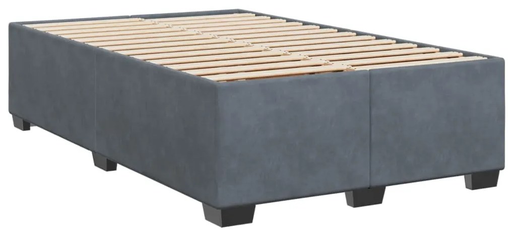 ΚΡΕΒΑΤΙ BOXSPRING ΜΕ ΣΤΡΩΜΑ ΣΚΟΥΡΟ ΓΚΡΙ 120X190 ΕΚ. ΒΕΛΟΥΔΙΝΟ 3285270