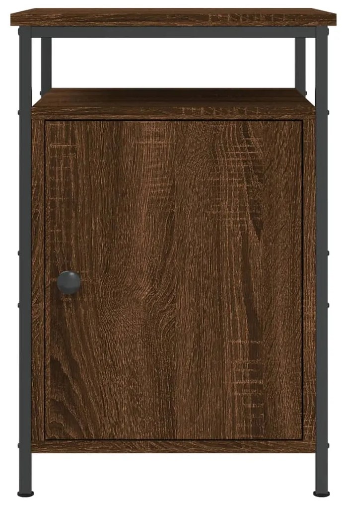 vidaXL Κομοδίνα 2 τεμ. Καφέ Δρυ 40x42x60 εκ. από Επεξεργ. Ξύλο