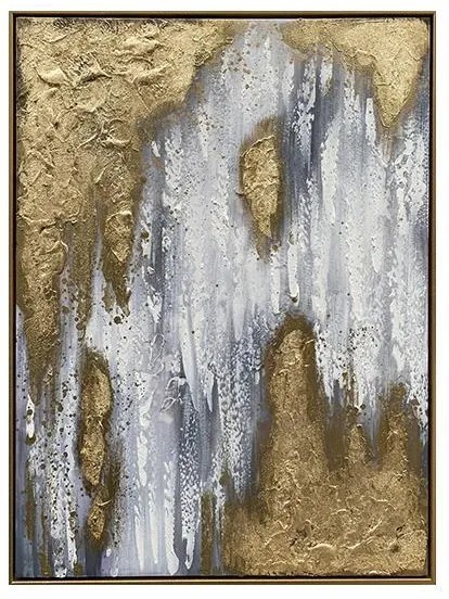 ΠΙΝΑΚΑΣ ΚΑΜΒΑΣ ΠΟΤΑΜΙ ΛΕΥΚΟΣ - ΧΡΥΣΟΣ 60x80x3.5cm|755-12129